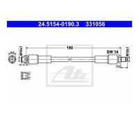 Ate Tubo Freno Linea Freno Posteriore Per Audi A8 24.5154-0190.3