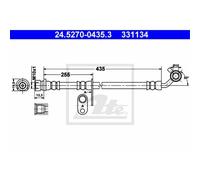 Ate Tubo Freno Linea Freno Posteriore Per Honda Cr-V Ii 24.5270-0435.3
