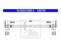 ATE Tubo Freno Linea Freno Posteriore Sinistra Per Audi 80 Cabriolet 90