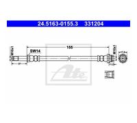 Ate Tubo Freno Tubo Frenante Posteriore Per Ford Galaxy S-Max Mondeo IV Turnier