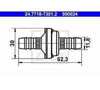 ATE Valvola, Condotto depressione 24.7718-7301.2