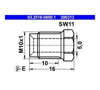 ATE Vite Di Sovrapposizione 03.3516-0800.1 Per