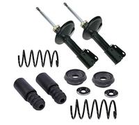 ATEC Germany 2x ammortizzatore a pressione d'olio anteriore a doppio tubo incl. cuscinetto del puntone e kit di protezione dalla polvere, compatibile con RENAULT TWINGO I (C06_)