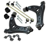 ATEC Germany 2x braccio di controllo assale anteriore inferiore destro e sinistro con boccola e giunto sferico, anteriore, 1x kit di riparazione cuscinetto stabilizzatore interno completo,