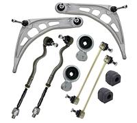 ATEC Germany 2x braccio di controllo assale anteriore inferiore sinistro e destro, 2x asta di accoppiamento anteriore, 2x estremità del tirante, compatibile con BMW Serie 3 (E46), Z4 (E86) (E85)