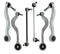 ATEC Germany 2x braccio di controllo asse anteriore inferiore posteriore, 2x braccio di controllo asse anteriore inferiore anteriore, 2x asta di accoppiamento Compatibile con BMW Serie 5