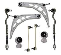 ATEC Germany 2x braccio di controllo asse anteriore inferiore sinistro e destro con cuscinetto braccio di controllo, 2x asta di accoppiamento anteriore, 2x tirante, compatibile con BMW