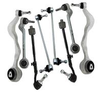 ATEC Germany 2x braccio di controllo asse anteriore superiore, 2x braccio di controllo asse anteriore inferiore, 2x tirante, 2x tirante di accoppiamento Compatibile con BMW Serie 1, Serie 3