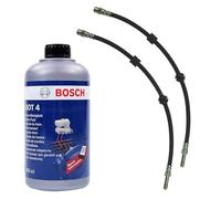 ATEC Germany 2x tubo freno anteriore lunghezza 435 mm, 1x 500 ml liquido freni Fluido freni DOT-4