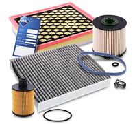 ATEC Germany Set di filtri di controllo 1x filtro olio, 1x filtro carburante, 1x filtro aria, 1x filtro aria abitacolo, Compatibile con OPEL INSIGNIA A (G09), SAAB 9-5 (YS3G)