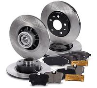 ATEC Germany Set di freni con dischi anteriori Ø 296 mm ventilati + posteriori Ø 280 mm pieni con set di cuscinetti ruota + pastiglie freno Compatibile con OPEL VIVARO B (X82) RENAULT TRAFIC III
