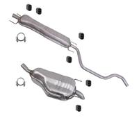 ATEC Germany Set di marmitte 1x Silenziatore centrale, 1x Silenziatore posteriore, con materiale di montaggio Compatibile con OPEL ZAFIRA/ZAFIRA FAMILY B (A05), ZAFIRA B box/(A05)