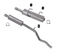 ATEC Germany Set di silenziatori di scarico 1x Silenziatore centrale, 1x Silenziatore posteriore, con materiale di montaggio Compatibile con PEUGEOT 206 CC (2D)