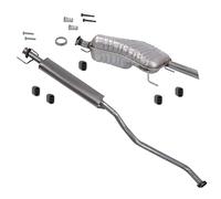 ATEC Germany Set di silenziatori di scarico 1x Silenziatore centrale, 1x Silenziatore posteriore, con materiale di montaggio Compatibile con OPEL VECTRA B (J96), VECTRA B Caravan (J96), VECTRA B CC