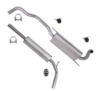 ATEC Germany Set di silenziatori di scarico 1x Silenziatore centrale, 1x Silenziatore posteriore, con materiale di montaggio Compatibile con VW POLO (6N2), POLO III (6N1)