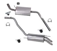 ATEC Germany Set di silenziatori di scarico 1x Silenziatore centrale, 1x Silenziatore posteriore, con materiale di montaggio Compatibile con VW TRANSPORTER T4