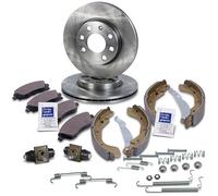 ATEC Germany Set freni anteriori incl. dischi freno Ø 240 mm ventilati + pastiglie freno anteriori + ganasce freno posteriori Compatibile con OPEL CORSA C (X01)