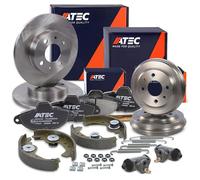 ATEC Germany Set freni anteriori incl. dischi freno Ø 241 mm ventilati + pastiglie freno anteriori + ganasce freno + tamburo freno posteriore Compatibile con FIAT SEICENTO / 600 (187_)