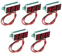 ATEC - Mini Voltmetro Digitale con Display LED 0.36" DC2.5-30V (5 x 0.36" Rosso)