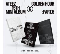 ATEEZ 15th Mini Album GOLDEN HOUR: Part.6 Random Ver CD + Libro + P.Card +...