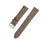 Ateldooly Cinturino per orologio in nylon 18mm 20mm 22mm Bracciale in tessuto vintage Uomo Donna Cinturino da polso a sgancio rapido, Cachi, 18mm-argento