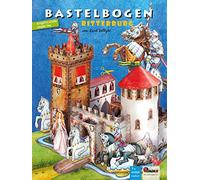 ATELIER COLOR Il castello del cavaliere con cavalli giocattoli set l´artigianato modello di carta da ritagliare per bambini da 6+ con figure cavaliere e principessa bricolage & gioco modello 3D