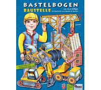 Atelier Color Veicoli Costruzioni Set Bambino 6+ Anni Set Artigianato con meccanismo di Carta Modello 3D, Scavatrice giocabile, Gru, Caricatore, pacciamatura, Rullo per bricolage in Carta