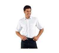 ATELIER DEL RICAMO Camicia Uomo Pilota Maniche Corte-XXL-Bianco