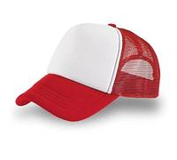 ATELIER DEL RICAMO Cappello Rapper Target Atlantis-Bianco/Rosso