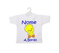 ATELIER DEL RICAMO Mini T-Shirt Bimbo A Bordo - Titti-Bianco