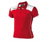ATELIER DEL RICAMO - Polo Uomo Free Time Macron Logan Polo, Colore: Rosso/Bianco, Taglia: L
