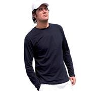 ATELIER DEL RICAMO - T-Shirt Uomo Girocollo Manica Lunga, Colore: Nero, Taglia: L