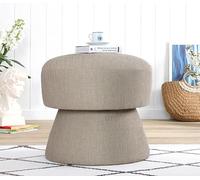 Atelier Del Sofa Elegante pouf marrone, altezza 45 cm, diametro 48 cm, 50% cotone e 50% line, spessore 6 cm, perfetto per ambienti moderni e locali