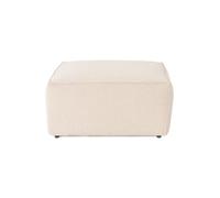 Atelier Del Sofa Elegante pouf per peach con tessuto 100% linen Fabric, Cornbeam Frame, 32 DNS Foam, 85 x 85 x 40 cm | Includes Pillow, Stylish & Comfortable for Any Space
