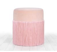 Atelier Del Sofa Modern Velvet Pouf rosa, 40 cm di altezza x 45 cm di profondità | 100% velvet, 6 cm Orthopedic Sponge, capacità 150 kg | Elegante e funzionale Accent for Any Space