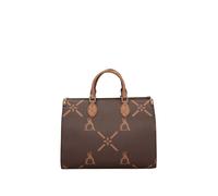 L'Atelier du sac - Borsa a mano Dauphine in ecopelle, marrone-marrone scuro (27 X 35 X 13 cm)