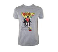 Atelier Fixdesign T-Shirt Uomo Bianco Grigio Robin Dc Comics Manica Corta L Xl