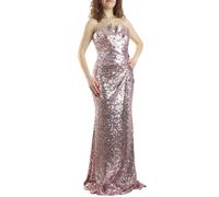 Atelier Legora abito da cerimonia con paillettes rosa 42