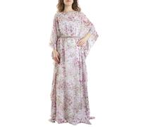 Atelier Legora abito da cerimonia lungo in fantasia floreale bianco rosa 48