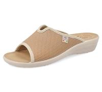 Atella, Ciabatte Donna in Rete Elastica Aperte, Sottopiede Imbottito in Pelle, Beige, 34
