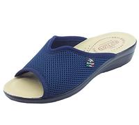 Atella, Ciabatte Donna in Rete Elastica Aperte, Sottopiede Imbottito in Pelle, Blu, 37
