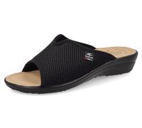 Atella, Ciabatte Donna in Rete Elastica Aperte, Sottopiede Imbottito in Pelle, Nero, 35