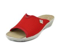 Fly Flot Ciabatte Donna Atella Rete elastica aperte Sottopiede imbottito in pelle Rosso 35