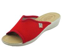 Fly Flot Atella, Ciabatte Donna in Rete Elastica Aperte, Sottopiede Imbottito in Pelle, Sandali, Rosso, 40 EU