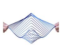 Atellani Square Wave | Scultura cinetica ipnotica | Opera d’arte dell’artista Ivan Black | Anti-stress calmante e rilassante (Blu Zaffiro)