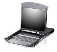 Aten 1-Local/Remote Share Access 16-Port Cat 5 Dual Rail 17" LCD KVM over IP Switch with Daisy-Chain Port
