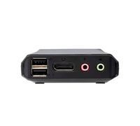 Aten 2-Port USB-C DisplayPort Hybrid Cable KVM Switch NEW