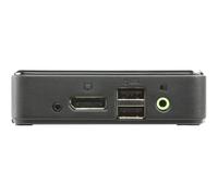 ATEN Switch KVM USB DisplayPort/audio a 2 porte supporto 4K e cavi inclusi