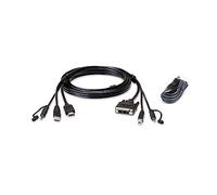 ATEN 2L-7D02DHX2 - Set di cavi KVM USB HDMI a DVI-D Secure