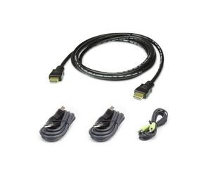 Aten 2L-7D02UHX4 cavo per tastiera, video e mouse 1,8 m Nero